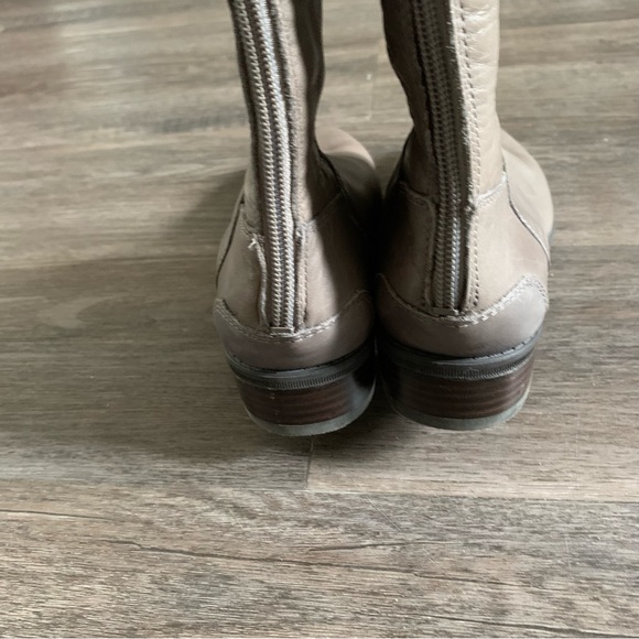Sam Edelman Size 6M Penny Gray Leather Knee High Boots Pretty Women - Picture 7 of 8